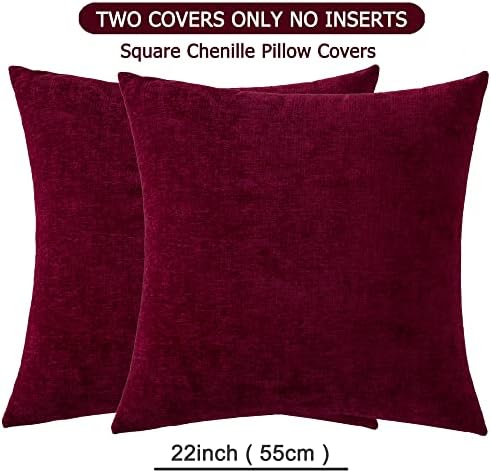 GAWAMAY Decorative Square Throw Pillow Covers 22"x22" Inch Set of 2, Super Soft - Image 6