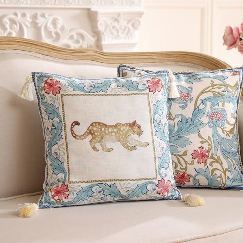 patdrea Designer Vintage Linen Throw Pillow Cover - Image 2
