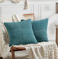 Fancy Homi 2 Packs Teal Decorative Throw Pillow Covers 16x16 Inch by Fancy+Homi