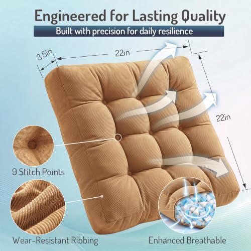 Meditation Floor Pillow, Square Large Pillows Seating - Image 3
