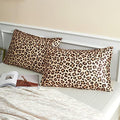 Glod Leopard Printed Pillow Cases, Standard Cheetah Satin Pillowcase by LCBD