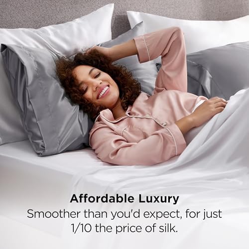 Bedsure Satin Pillowcase 8 Pack Similar to Silk Pillow Cases Standard Size - Image 4