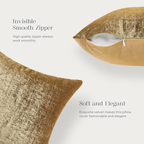 Phantoscope Pack of 2 Sparkling Velvet Decorative Solid Throw Decorative Pillow - Image 3
