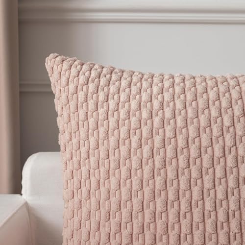 Kevin Textile Soft Corduroy 14"x22" Lumbar Pillow Cover 1 Pack, Light Pink - Image 2