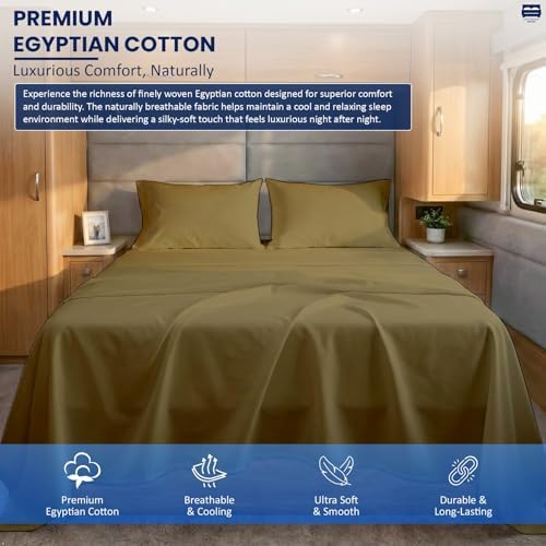 Cottingon 4 Piece Full Sheets Fits 16" Deep, Egyptian Cotton - Image 2