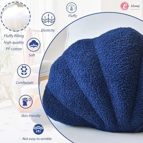 Lfsaaj Seashell Throw Pillows, Shell Shaped Throw Pillows, 18 Inch Soft Home - Image 2