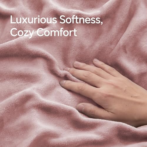 BEDELITE Flannel Pillow Cases Queen Size Set of 2, Dusty Pink, 20x30 Inches - Image 4