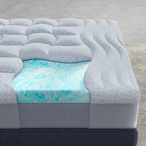 HOMRELEXA Dual Layer 4 Inch Cooling Memory Foam Mattress Topper Twin Size by HOMRELEXA
