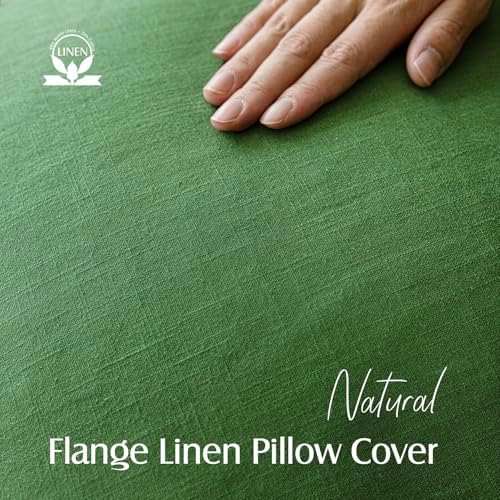 Foindtower Linen Solid Decorative Throw Pillow Covers 18x18 Forest Green - Image 2