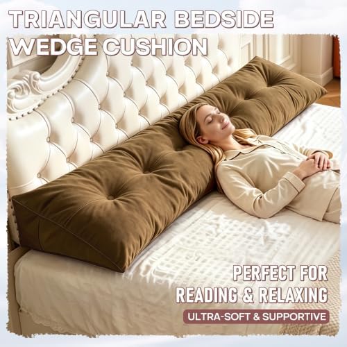 Wedge Headboard Pillow for Back Support, Removable Cover - Image 4