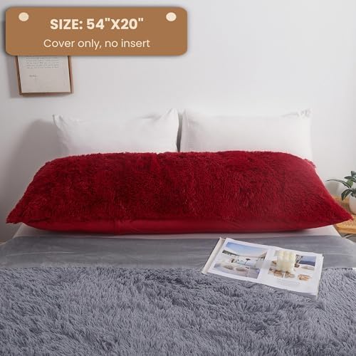 MEGO Luxury Fluffy Faux Fur Body Pillow Cover 20x54 - Image 3