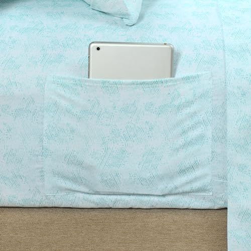 Elegant Comfort 6-Piece Sheet Set Deep Pocket, Twin XL, Wave Aqua - Image 3