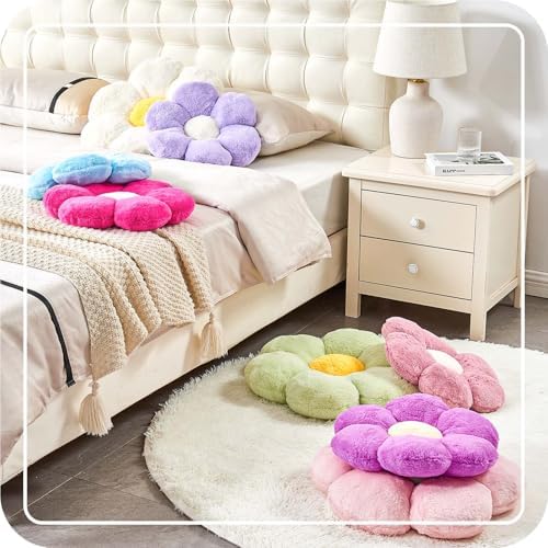 Kcvvcr Beige Flower Pillow, Cute Decorative Flower Shaped Throw Pillow - Image 6