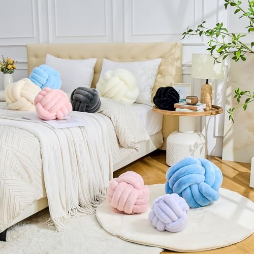 Uvvyui Knot Pillow Ball Home Decorative Pillows Round Throw Pillow - Image 6