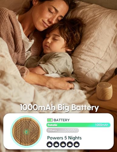 Babelio White Noise Sound Machine | 1000mAh Large Battery, 25 Non-looping Sounds - Image 2