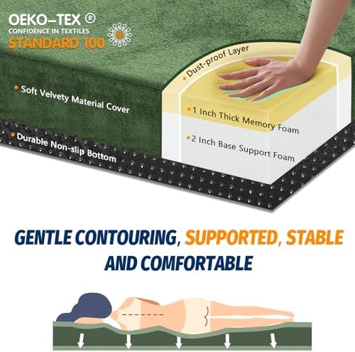 CYMULA Memory Foam Camping Mattress Pad, Sleeping Mat, Portable Roll Up Mattress - Image 7