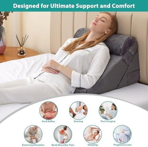 Bedluxe Wedge Pillow Set for After Surgery, Orthopedic Bed Wedge - Image 5