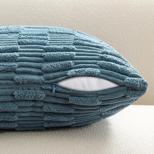 Kevin Textile 14x22 Inch Lumbar Pillow Cover 1 Pack Soft Plush Stripe - Image 3