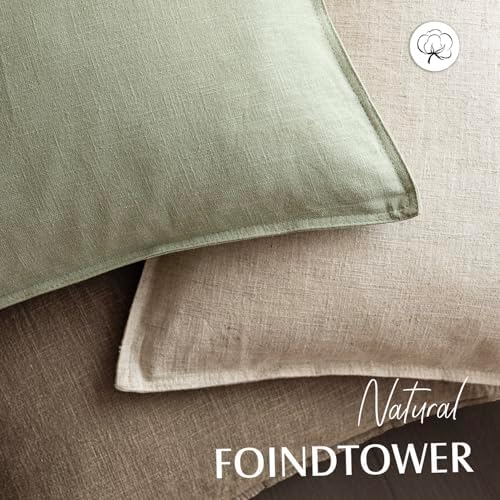 Foindtower Decorative Linen Lumbar Throw Pillow Covers 12x20 Light Green - Image 4