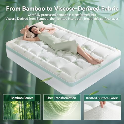 King Memory Foam Mattress Topper 4 Inch - Image 3