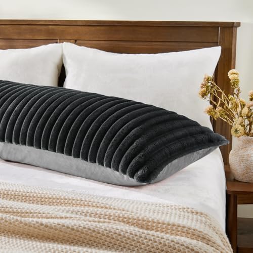 BEDELITE Fluffy Striped Body Pillow Cover - Image 2