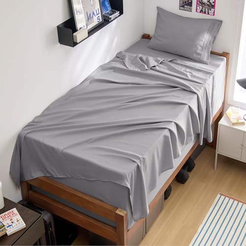 Bedsure Twin XL Sheet Sets, Dorm Bedding, GentleSoft Breathable Extra Long Twin by BEDSURE
