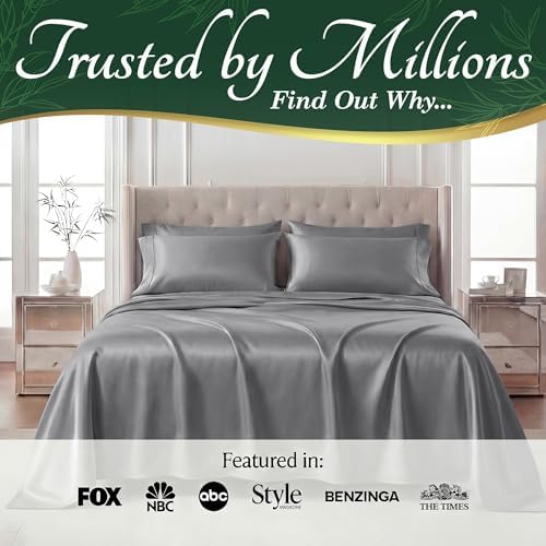 DECOLURE 100% Viscose Derived from Bamboo Sheets Twin Size, Luxury 4 Pc Set - Image 5