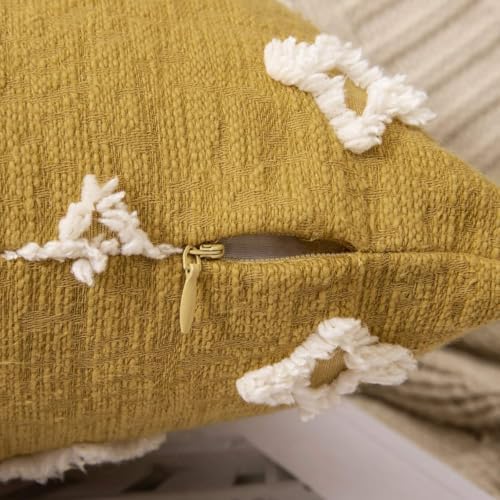 MIULEE Set of 2 Decorative Throw Pillow Covers Rhombic Jacquard Pillowcase - Image 2