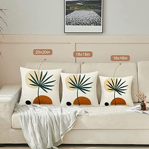 Merrycolor Boho Decorative Throw Pillow Covers 16x16 Boho Pillow Covers Tufted - Image 6
