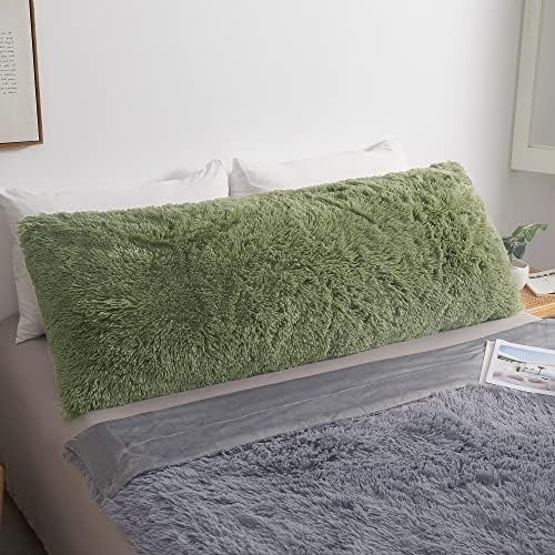 MEGO Luxury Fluffy Faux Fur Body Pillow Cover 20x54 by MEGO