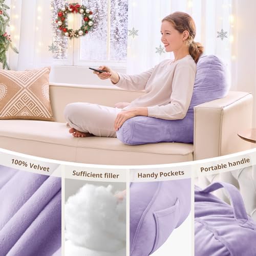 Sasttie Reading Pillow for Bed, Back Pillow for Sitting Up - Image 5