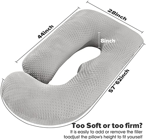 Elover U Shaped Pregnancy Pillow, Full Body Maternity Support - Image 4