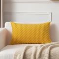 Kevin Textile Soft Corduroy 16"x24" Pillow Cover 1 Pack, Mustard Yellow by KevinTextile