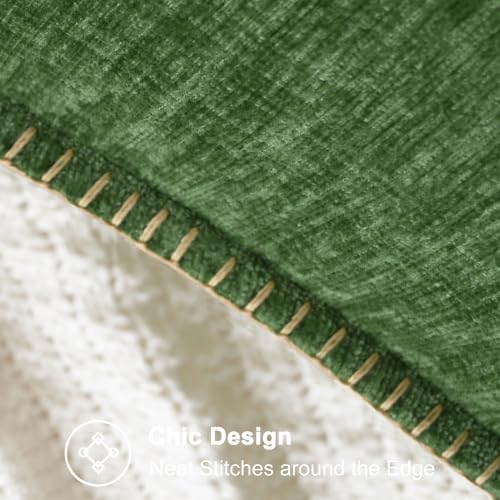 CaliTime Decorative Couch Throw Pillow Covers 16 X 16 Inches Forest Green - Image 3