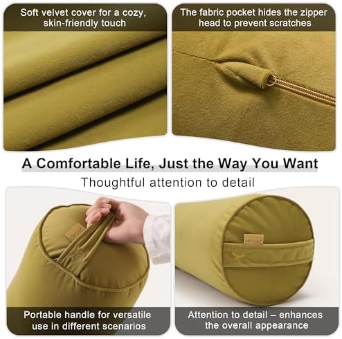 Body Pillow for Adults, Long Round Pillow, Big Cylindrical Pillow, Large Full - Image 2