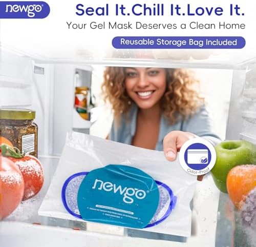 NEWGO Cooling Eye Mask for After Surgery, Reusable Gel Face Ice Pack - Image 5