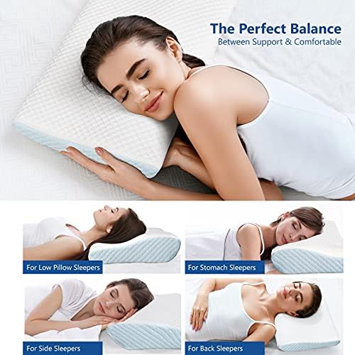 ZAMAT Memory Foam Pillow for Neck Pain Relief, Adjustable Ergonomic Cervical - Image 3