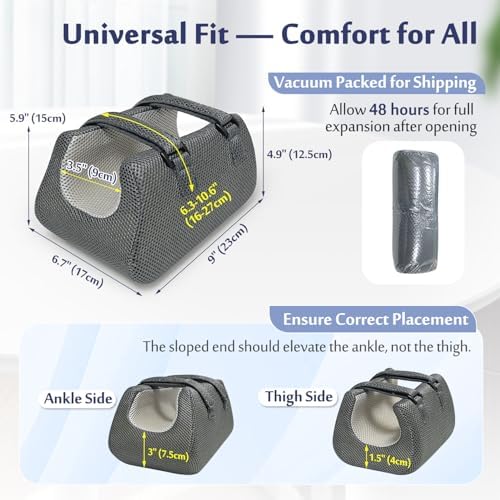 Heel Protector for Pressure Sores, Ankle Elevation Wedge Pillow - Image 4