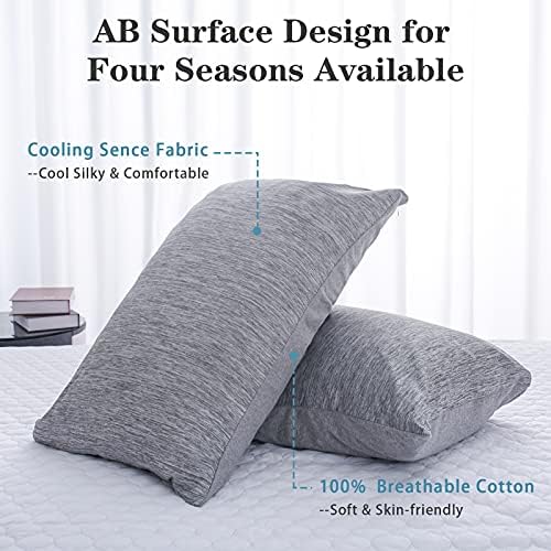 CHOSHOME Cooling Pillow Cases Zipper Pillow Covers Q-Max > 0.45 Zippered - Image 2