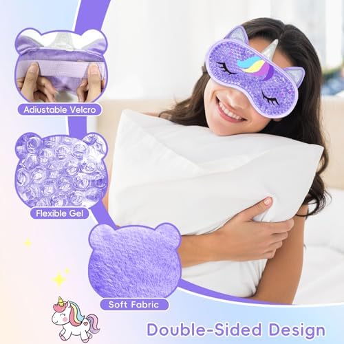 my novel things Cooling Eye Mask and Sleep Mask Cover Rainbow Birthday Cute - Image 4
