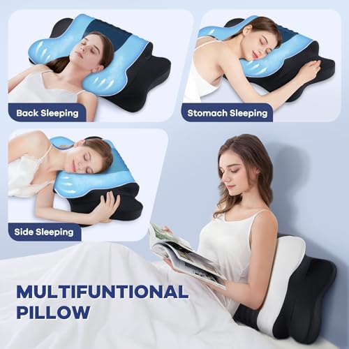 DONAMA Cervical Pillow for Neck Pain, Ergonomic Memory Foam Contour Pillow - Image 4