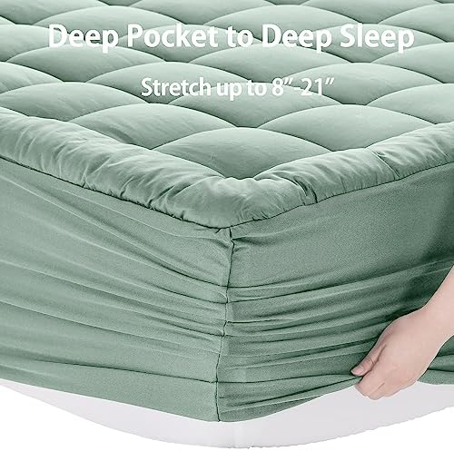 EASELAND Twin XL Mattress Pad Cotton Pillow Top Mattress Topper - Image 5