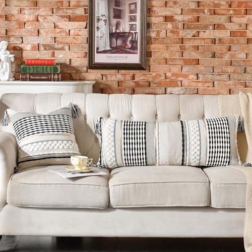 AmHoo Chenille Striped Textured Boho Throw Pillow Covers Aesthetic - Image 6