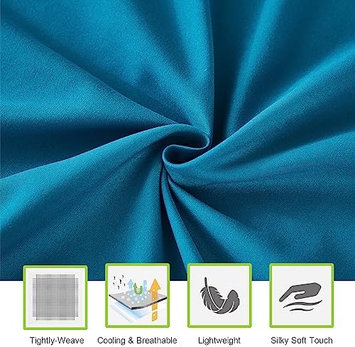 ILAVANDE Teal Queen Sheets Set 6 Piece, Hotel Luxury Super Soft 1800 Series - Image 4
