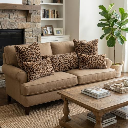 Leopard Cheetah Print Farmhouse Boho Room Decor Throw Pillow Covers 16x16 - Image 6
