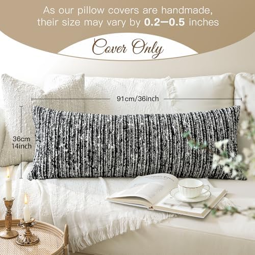 Artscope Lumbar Throw Pillow Cover 14x36 Super Thick Body Pillow Cover - Image 6