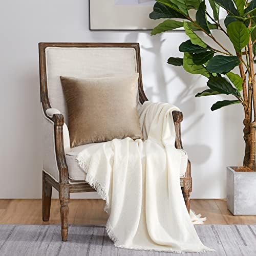 Decorative Throw Pillow Covers 18 x 18, Taupe Beige Khaki Soft Pillow Covers - Image 6