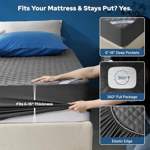 BEDLORE 2 Pack Waterproof Mattress Protector, Twin Size Mattress Pad - Image 4