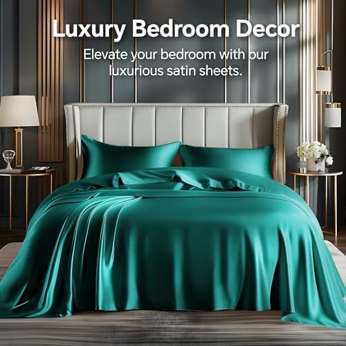 BEDELITE Satin Sheets Twin Size Bed Set, 3 Pieces - Image 2