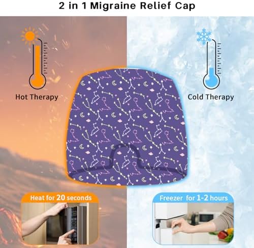 my novel things Migraine Relief Cap, Ice Headache Relief Mask Cold Cap Set - Image 3